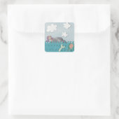 Mermaids Vierkante Sticker (Tas)