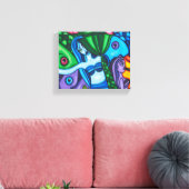 Mermaids vis Abstract Oorspronkelijk Kunstschilder Canvas Afdruk (Insitu (Woonkamer))