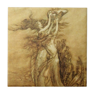 Mermaids Vist parelberg Tegeltje