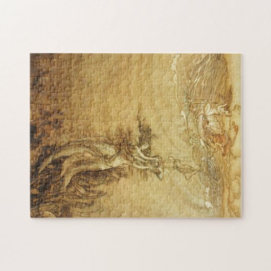 Mermaids Vist parels puzzle Legpuzzel (Horizontaal)