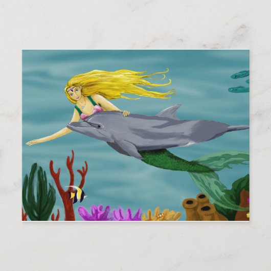 Mermaid's vriend Briefkaart (Voorkant)