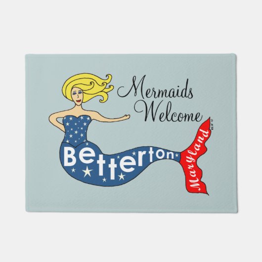 Mermaids Welcome Betterton, Maryland Deurmat (Voorkant)