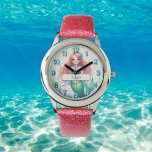 Mermaid's Whimsy Watch Horloge<br><div class="desc">Wrap your wrist with the magic of the sea with my "Mermaid's Whimsy Watch"! This enchanting accessory is designed for those who carry the spirit of the ocean wherever they go. Featuring a delicate illustration of a mermaid with vibrant pink hair and a shimmering turquoise tail, this watch is a...</div>