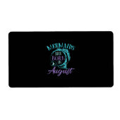 Mermaids worden geboren in augustus, zondag etiket (Voorkant)