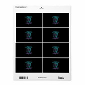 Mermaids worden geboren in augustus, zondag etiket (Full Sheet)