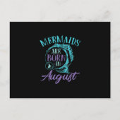 Mermaids worden geboren in augustus, zondag feestdagenkaart (Voorkant)