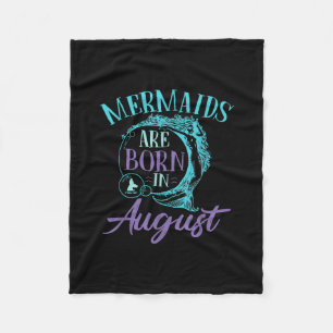 Mermaids worden geboren in augustus, zondag fleece deken