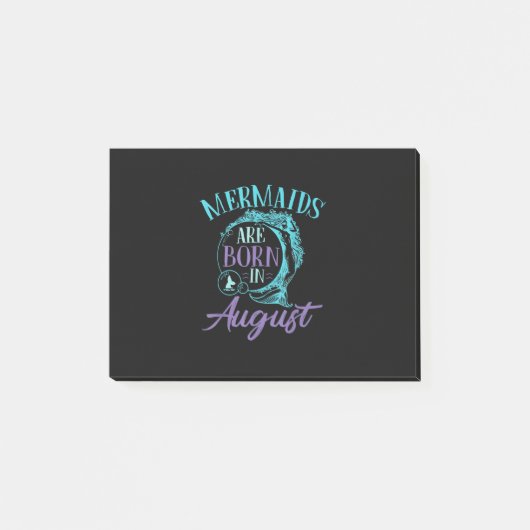 Mermaids worden geboren in augustus, zondag post-it® notes (Voorkant)
