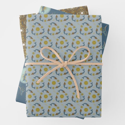 Mermaids Wrapping Paper Flat Sheet Set van 3 (In situ)