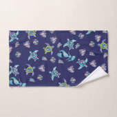Mermaids Zee Turtles Seashell patroon Bad Handdoek (Handdoek)