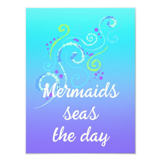 Mermaids Zeeen het Poster Dag (Voorkant)