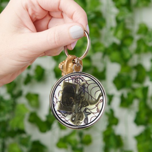 Mermaids zien Sleutelhanger van glas (Hand)