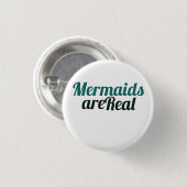Mermaids zijn echt ronde button 3,2 cm (Voorkant /achterkant)