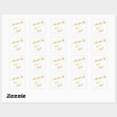 Mermaids zijn echte Quote Gold Faux Folie White Vierkante Sticker (Vel)