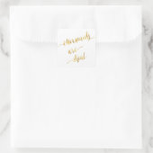Mermaids zijn echte Quote Gold Faux Folie White Vierkante Sticker (Tas)