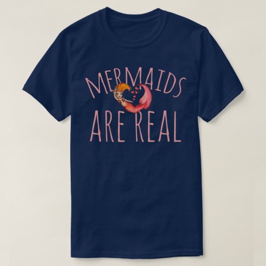 Mermaids zijn Real 2 T-shirt (Design voorkant)