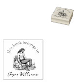 Merman Book Lover Gift 'Uit de bibliotheek van' Bo Rubberstempel (Gestempeld)