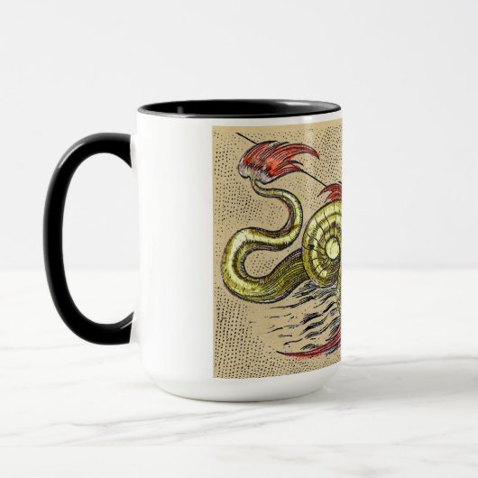 Merman die een Medieval Lyre speelt Mok (Links)