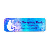 Merman en Trident | Familienaam Etiket (Voorkant)