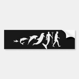 Merman Evolution Bumpersticker