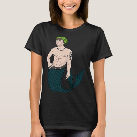 Merman getatoeëerd majestueuze Mermen jongen zeeme T-shirt (Voorkant)