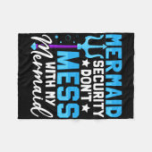 Merman Mer Dad Zeemeermin Security Don &# het kno Fleece Deken (Voorkant (Horizontaal))