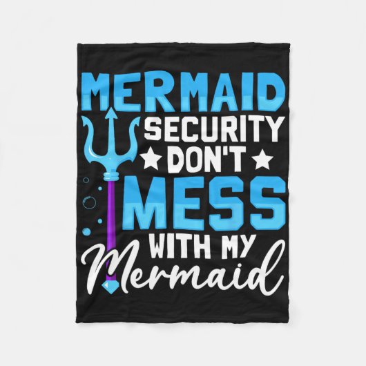 Merman Mer Dad Zeemeermin Security Don &# het kno Fleece Deken (Voorkant)