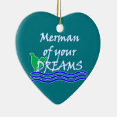 Merman of Your Dreams (wit) Keramisch Ornament (Rechts)