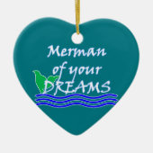 Merman of Your Dreams (wit) Keramisch Ornament (Voorkant)