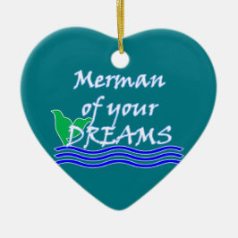 Merman of Your Dreams (wit) Keramisch Ornament