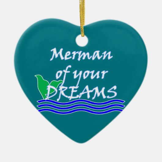 Merman of Your Dreams (wit) Keramisch Ornament (Voorkant)