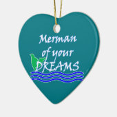 Merman of Your Dreams (wit) Keramisch Ornament (Links)