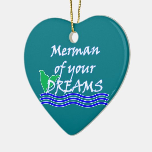 Merman of Your Dreams (wit) Keramisch Ornament (Links)