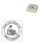Merman on Rocks Ex Libris Boekplaat Bibliotheek Bo Rubberstempel (Gestempeld)