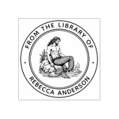 Merman on Rocks Ex Libris Boekplaat Bibliotheek Bo Rubberstempel (Afrduk)