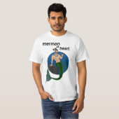 Merman op Heart T-shirt (Voorkant volledig)