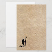 Merman op oud perkament briefpapier (Voorkant / Achterkant)