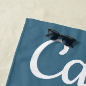 Merman Riding Lobster Beach Towel Strandlaken (In situ)