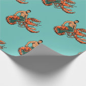 Merman Riding Lobster Cadeaupapier (Hoek)