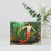 Merman Swimming Briefkaart (Staand voorkant)