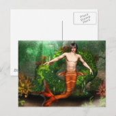 Merman Swimming Briefkaart (Voorkant / Achterkant)