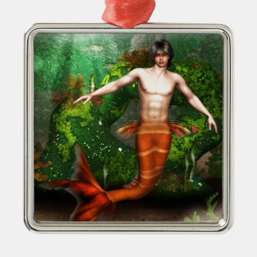 Merman Swimming Ornament (Voorkant)