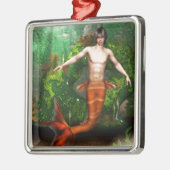 Merman Swimming Ornament (Links)
