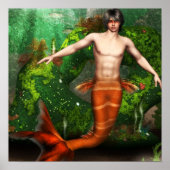 Merman Swimming Poster (Voorkant)