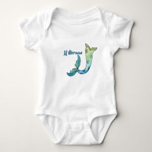 Merman waterverf bodysuit