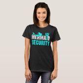 Merman Zeemeermin Beveiliging Badmeester Zwemmer V T-shirt (Voorkant volledig)