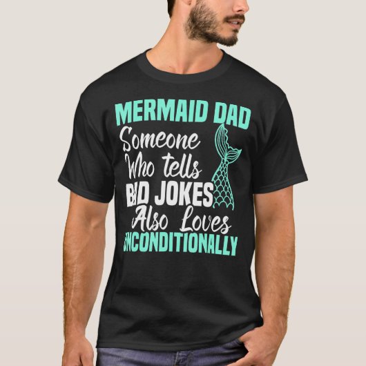 Merman Zeemeermin Papa Aquatic Creature T-shirt (Voorkant)