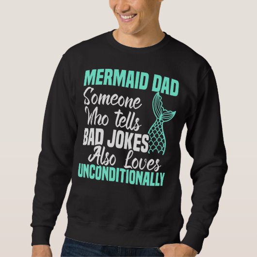 Merman Zeemeermin Papa Aquatic Creature Trui (Voorkant)