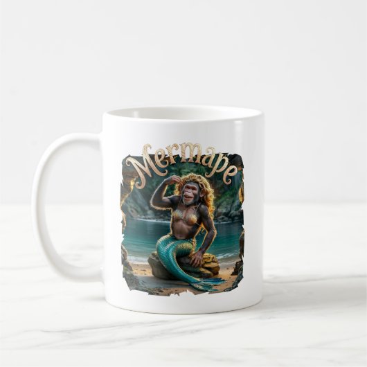 Mermape Fotografisch Combo Creature Grappig Koffiemok (Links)