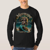 Mermape Fotografisch Combo Creature Grappig T-shirt (Voorkant)